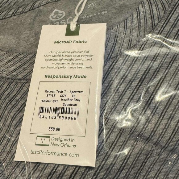 Tasc Performance Recess Tech T-Shirt Tees $58 in Heather Gray Spectrum - Picture 10 of 10